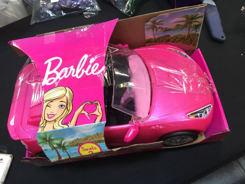 Photo 2 of Barbie Estate Play Vehicle Signature Pink Convertible with Seat Belts
