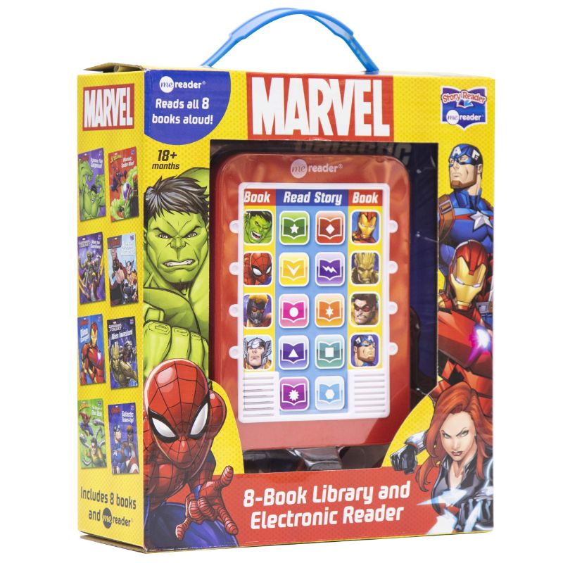 Photo 1 of Marvel Super Heroes Spider-man, Avengers, Guardians, and More! - Me Reader Electronic Reader with 8 Book Library - PI Kids Hardcover – Illustrated
