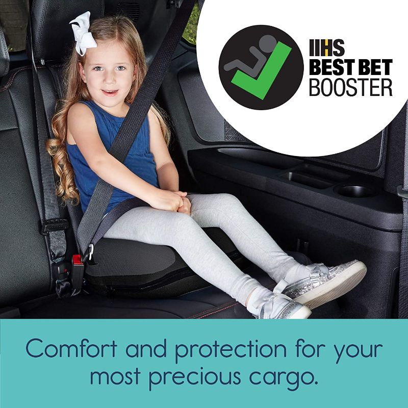 Photo 2 of hiccapop UberBoost Inflatable Booster Car Seat | Blow up Narrow Backless Booster Car Seat for Travel | Portable Booster Seat for Toddlers, Kids, Child | Black/Gray
