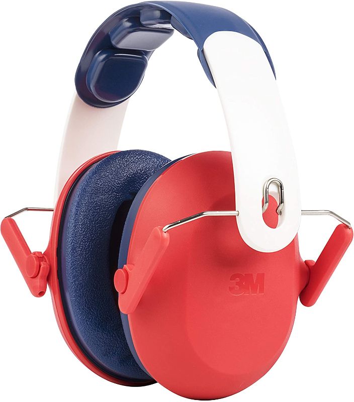 Photo 1 of 3M Kids Hearing Protection, Hearing Protection for Children with Adjustable Headband, Red, 22dB Noise Reduction Rating, Studying, Quiet, Concerts, Events, Fireworks, For Indoor and Outdoor Use

