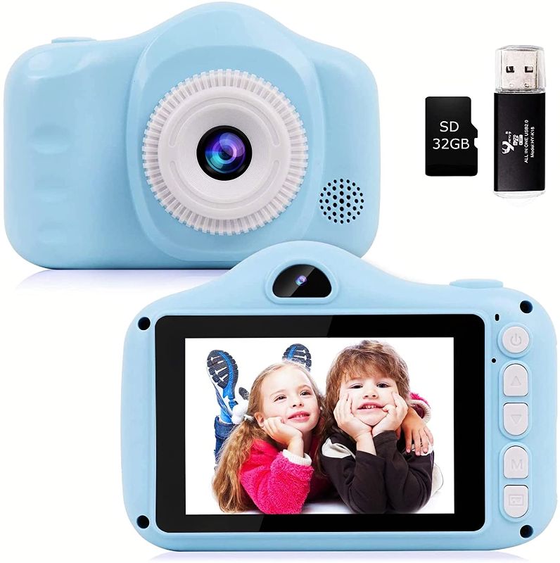 Photo 1 of seanme Kids Digital Camera for Boys & Girls - 3.5" Large Screen 1080P FHD Point-and-Shoot Camera for Kids Aged 3-12, 12 MP Dual-Lens Selfie Camera...
