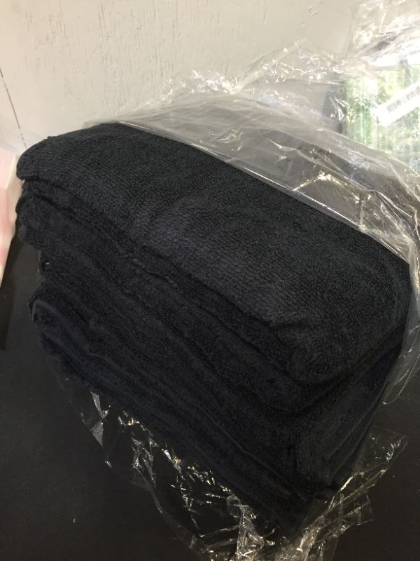 Photo 1 of 6 pack black towels 