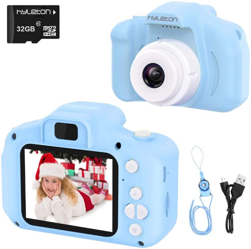 Photo 1 of Digital Camera for Kids,hyleton 1080P FHD Kids Digital Video Camera with 2 Inch IPS Screen and 32GB SD Card for 3-10 Years Boys Girls Gift (Light Blue)
