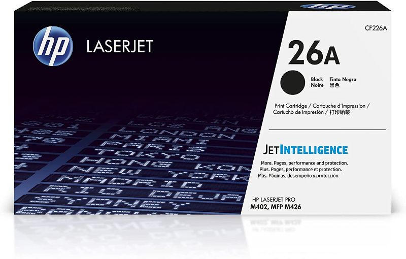 Photo 1 of HP 26A | CF226A | Toner-Cartridge | Black | Works with HP LaserJet Pro M402 series, M426 series
