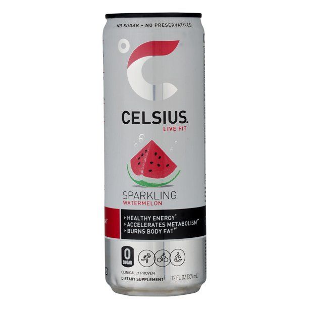 Photo 1 of CELSIUS sPARKLING WATERMELON  12FL OZ(355ML)  EXP DATE 10-2022