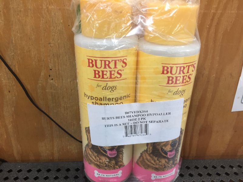 Photo 1 of 2pack Burt's Bees for Dogs Hypoallergenic Shampoo with Shea Butter & Honey -- 16 fl oz
