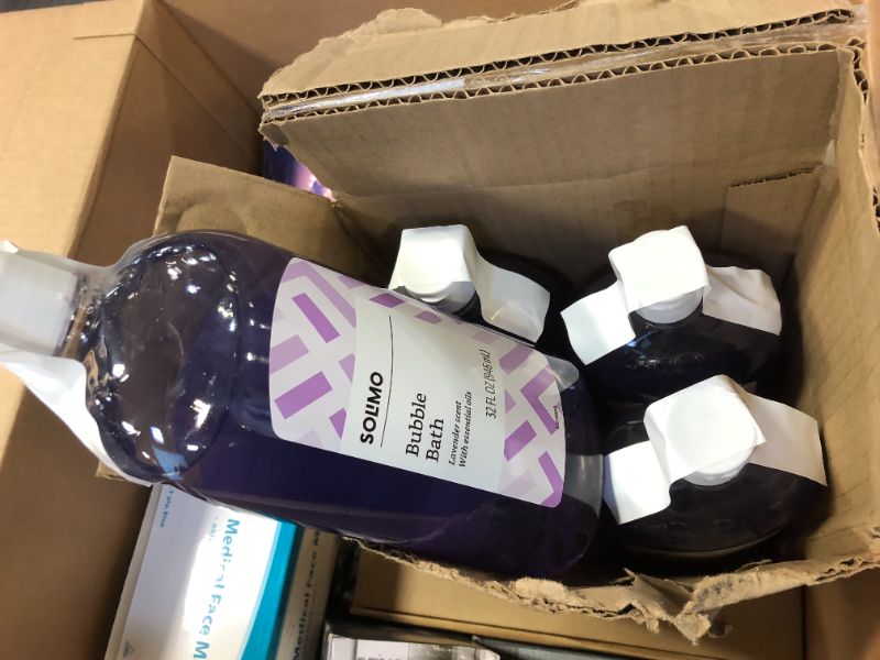 Photo 2 of 4 pcs --Amazon Brand - Solimo Lavender Bubble Bath, 32 Fluid Ounce
