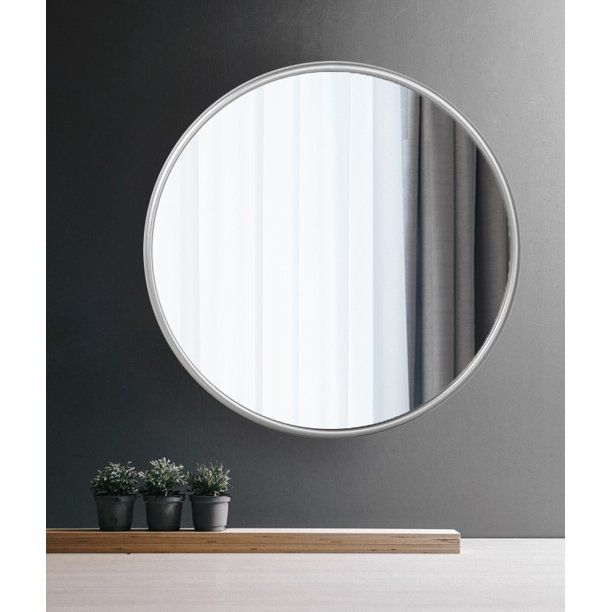 Photo 1 of Artisasset 31.5" x 0.75" x 31.5" Round Wall Mirror, silver
