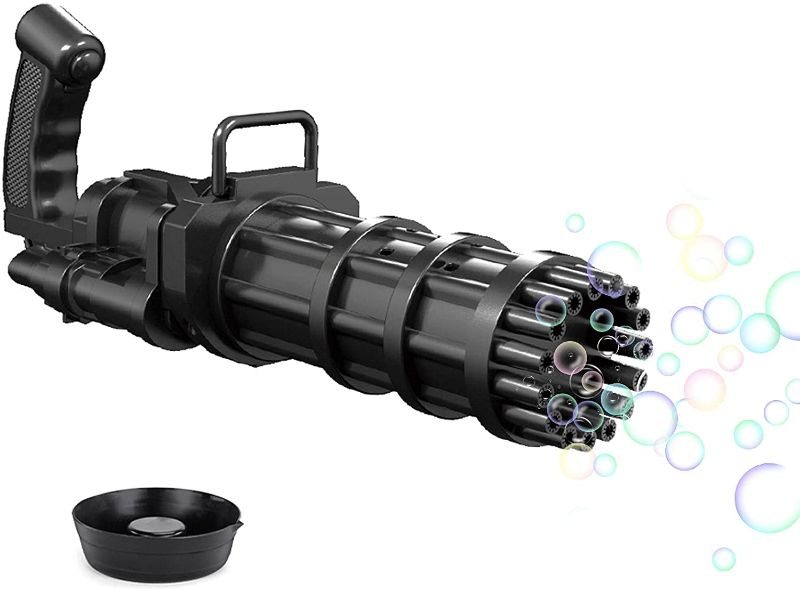 Photo 1 of Gatling Bubble Machine gun, 2021 New Kids Bubble Gun, 15-Hole Large Number Automatic Bubble Machine, Outdoor Toys for Boys and Girls/Black