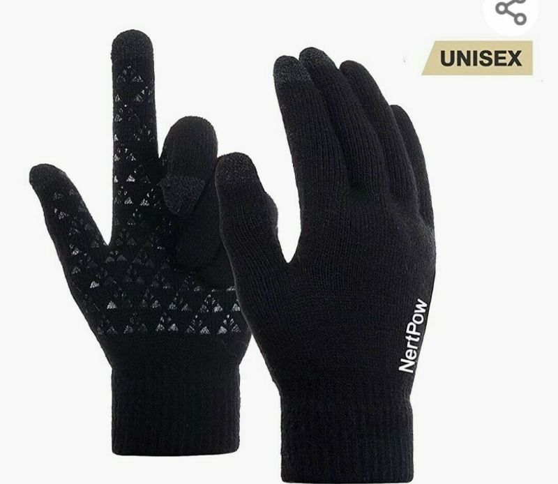 Photo 1 of GLOVES MEDIUM BLACK WARM KNIT TOUCH SCREEN by NERTPOW size medium