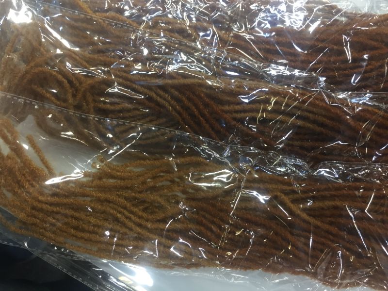 Photo 2 of FORCUTEU 6 Packs Nu Locs18 inches Pre Looped Bomb Wavy Goddess Locs Crochet Hair Synthetic Braiding Hair Extension (1B)