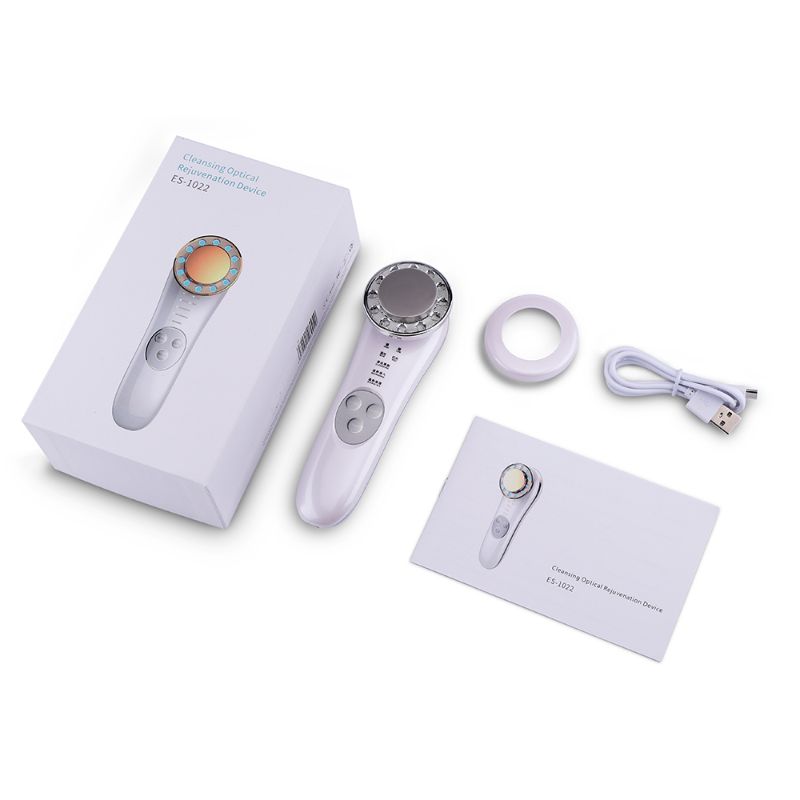 Photo 1 of Facial Massager Home Use, sdenbo Facial Machine for Skin Lightening, Anti-Aging, Deep Cleaning, 7 in 1 Galvanic Facial Machine, Silver