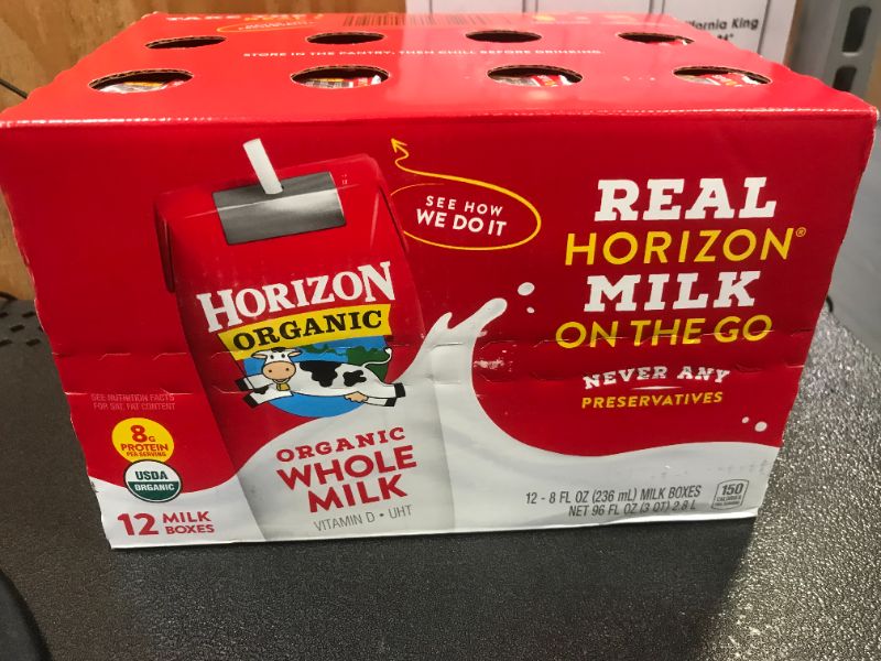 Photo 1 of exp 0-2022  Horizon Organic Whole Shelf-Stable Milk - 12ct/8 fl oz Boxes
