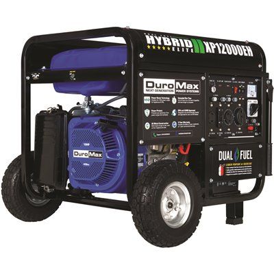 Photo 1 of 12000-Watt/9500-Watt Electric Start Dual Fuel Gas Propane Portable Generator, Home Back Up/RV Ready, 50 State Approved
