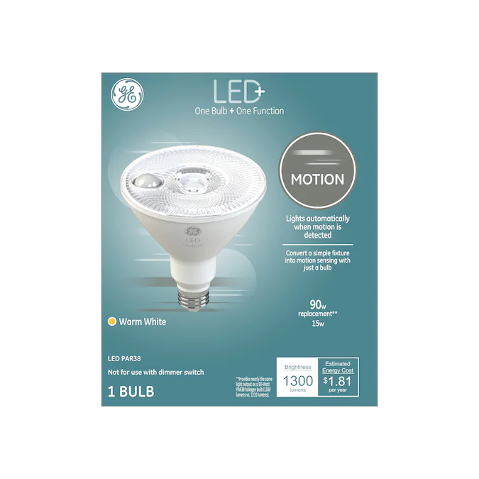 Photo 1 of GE LED+ 90-Watt EQ LED Par38 Warm White Flood Light Bulb
