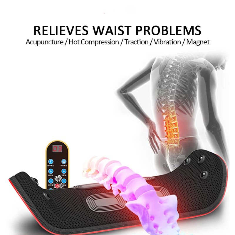Photo 1 of Electric Lumbar Traction Device Waist Back Massager Vibration Massage Lumbar Spine Support Waist Relieve Fatigue Health Care
