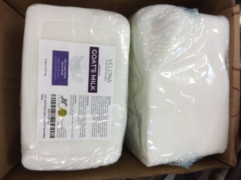 Photo 2 of 10 LB - Goats Milk Soap Base by Velona | SLS/SLES Free | Melt and Pour | Natural Bars for The Best Result for Soap-Making
