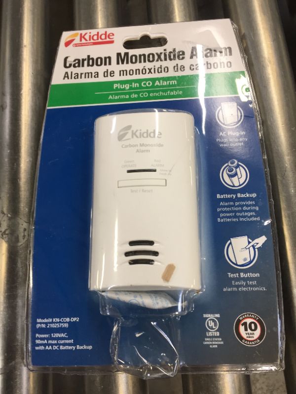 Photo 1 of Kidde Carbon Monoxide Detector, Plug In with Battery Backup, CO Detector, KN-COP-DP2
