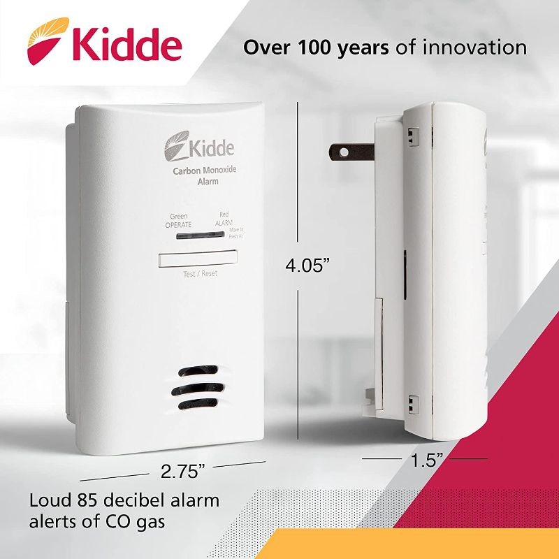 Photo 1 of Kidde Carbon Monoxide Detector, Plug In with Battery Backup, CO Detector, KN-COP-DP2
