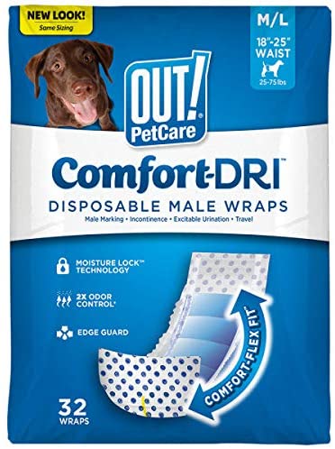 Photo 1 of Out! Pet Care Disposable Male Dog Diapers
 medium to large