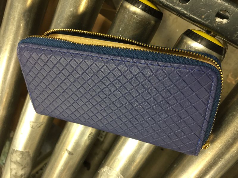 Photo 1 of BLUE LEATHER CLUTCH WALLET