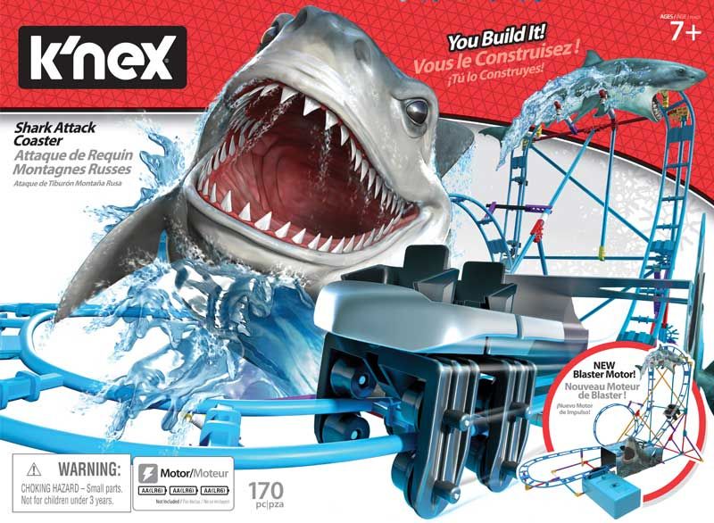 Photo 1 of parts for a KNEX TABLETOP THRILLS SHARK ATTACK COASTER
