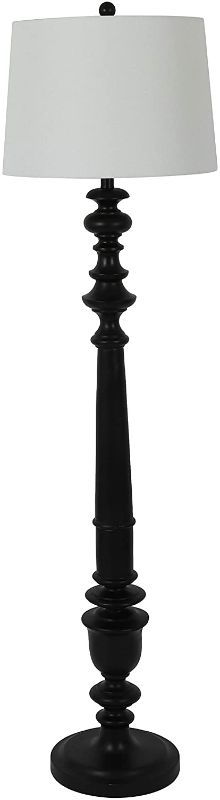 Photo 1 of Decor Therapy PL3945 Floor Lamp, 19w 19d 59.5h, Satin Black
