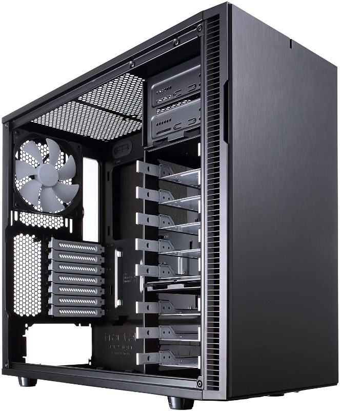 Photo 1 of Fractal Design Define R5 - Mid Tower Computer Case - ATX - Optimized for High Airflow and Silent - 2X Dynamix GP-14 140mm Silent Fans Included - Water-cooling Ready - Black

