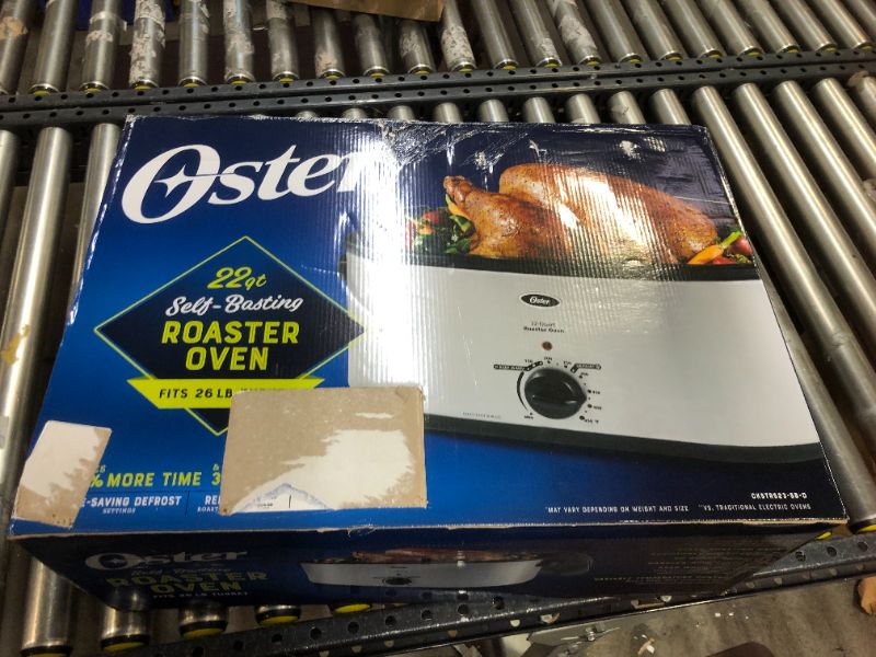 Photo 1 of 22 qt. Roaster Oven with Self-Basting Lid in Stainless Steel
