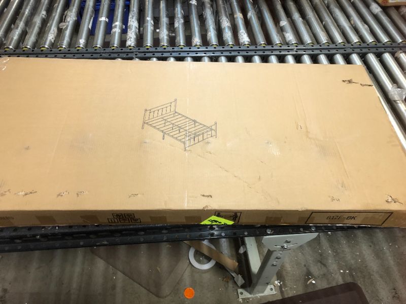 Photo 1 of Full Size Bed Frame, Metal Platform Bed Frame with Headboard, Mattress Foundation(Black)
