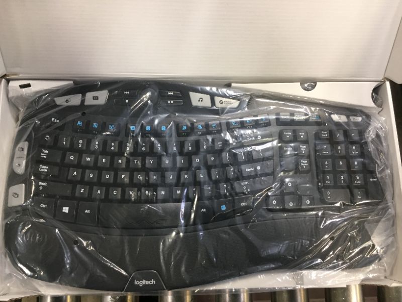 Photo 2 of Logitech K350 Wireless Wave Ergonomic Keyboard with Unifying Wireless Technology - Black