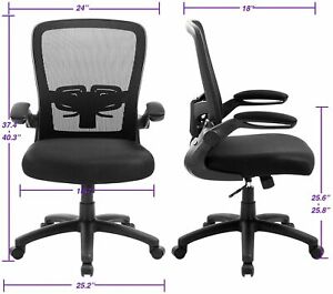 Photo 1 of Office Chair, ZLHECTO Ergonomic Desk Chair with Adjustable Height and Lumbar Support, High Back Mesh Computer Chair with Flip up Armrests for Conference Room - 300lb Weight Capacity
**MISSING HARDWARE**