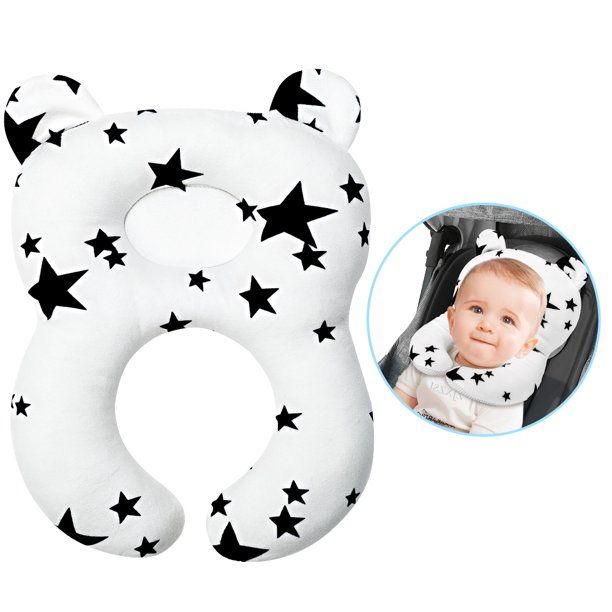 Photo 1 of Baby Neck Support Pillow, Infant Travel Pillow for Car Seat, Pushchair, Stars - 6 PK