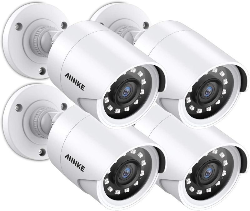 Photo 1 of ANNKE 4 Packed 2.0MP 1080P 1920TVL Security Camera Kits, HD TVI Add-on Outdoor CCTV Cameras, IR Night Vision, Weatherproof Housing, Home Surveillance Security Bullet Cam