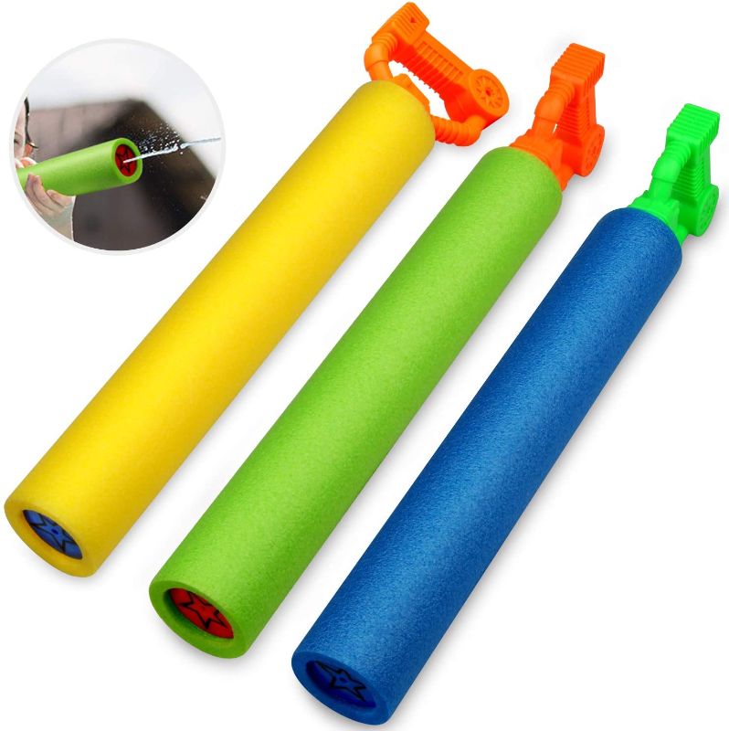 Photo 1 of Betheaces Water Guns Toys for Kids, 3Pack Foam Water Blaster Shooter Summer Fun Outdoor Swimming Pool Games Toys for Boys Girls Adults
