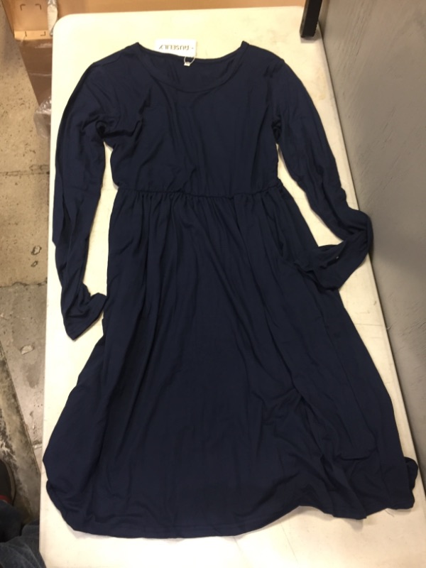 Photo 1 of Generic Blue Long Sleeve Dress. Large