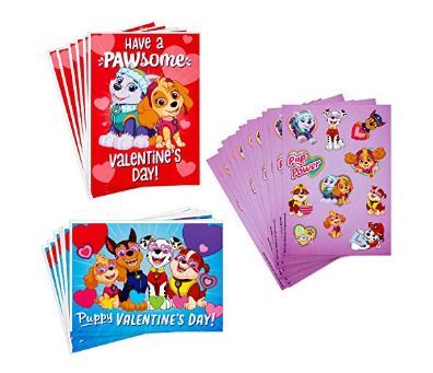 Photo 1 of 3 pack - Hallmark Kids Paw Patrol Valentines Day Cards and Stickers Assortment (12 Cards with Envelopes)
