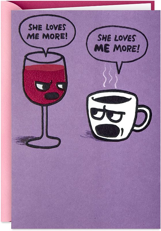 Photo 1 of 12 pack - Hallmark Shoebox Funny Mothers Day Card from Son or Daughter (Wine and Coffee)
