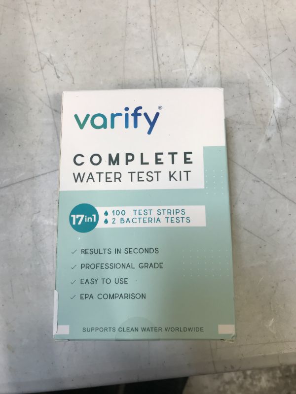 Photo 2 of 17 in 1 Premium Drinking Water Test Kit - 100 Strips + 2 Bacteria Tests - Home Water Quality Test - Well and Tap Water - Easy Testing for Lead, Bacteria, Hardness, Fluoride, pH, Iron, Copper and more!