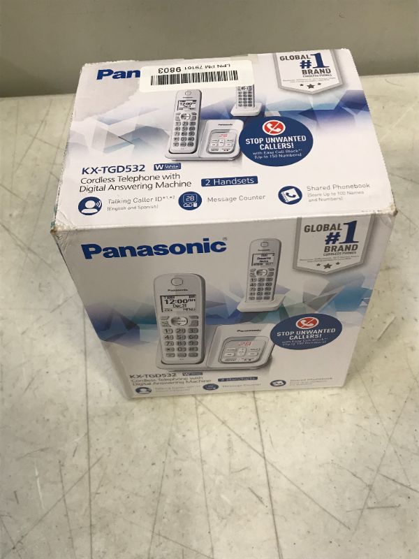 Photo 3 of KX-TGD532W DECT 6.0 Expandable Cordless Phone System with Digital Answering System (brand new factory sealed, opened to take photo)