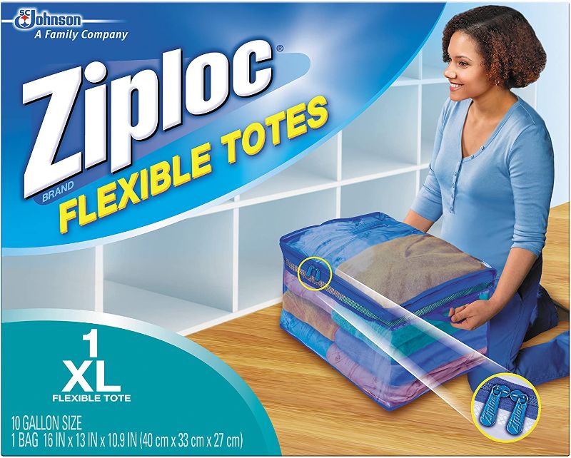 Photo 1 of Ziploc Storage Bags for Clothes, Flexible Totes for Easy and Convenient Storage, 1 XL Bag