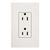 Photo 1 of 15 Amp, 125 Volt, NEMA 5-15R, 2P, 3W, Decora Duplex Receptacle, Straight Blade, Residential Grade - White. 2 pack 