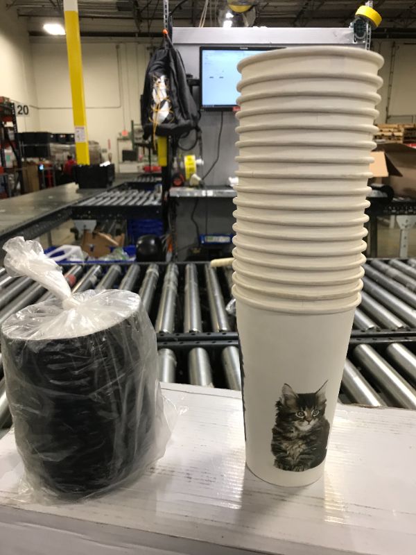 Photo 1 of 4 pack of coffee cups to go 17 count in a stack 68 total with lids