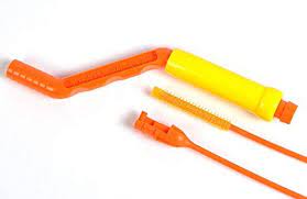 Photo 1 of Drain Weasel Hair Clog Tool with 2 Pack Disposable Wands Starter Kit for Drain Cleaning, Orange, DWPSK2