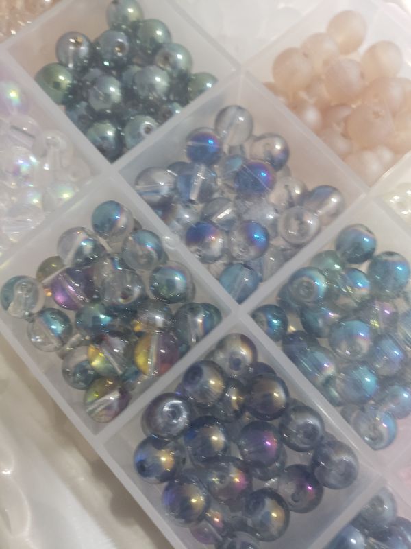 Photo 3 of ASSORTED GLASS BEAD KIT FOR CRAFTING.