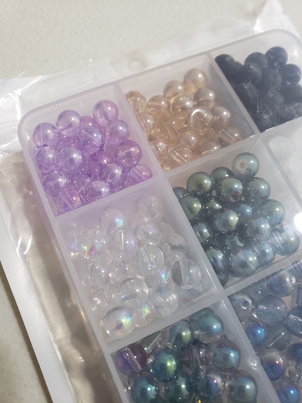 Photo 3 of ASSORTED GLASS BEAD KIT FOR CRAFTING.