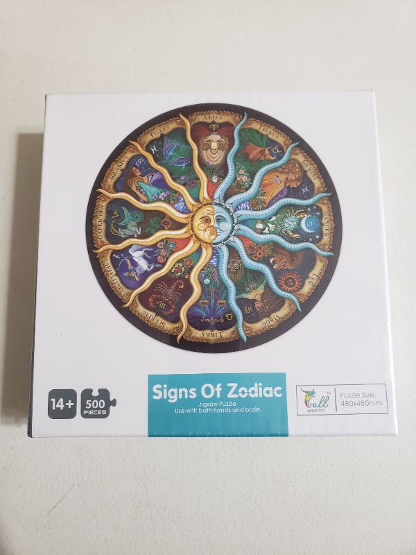 Photo 1 of SIGNS OF ZODIAC 500 PIECE PUZZLE KIT. AGES 14+