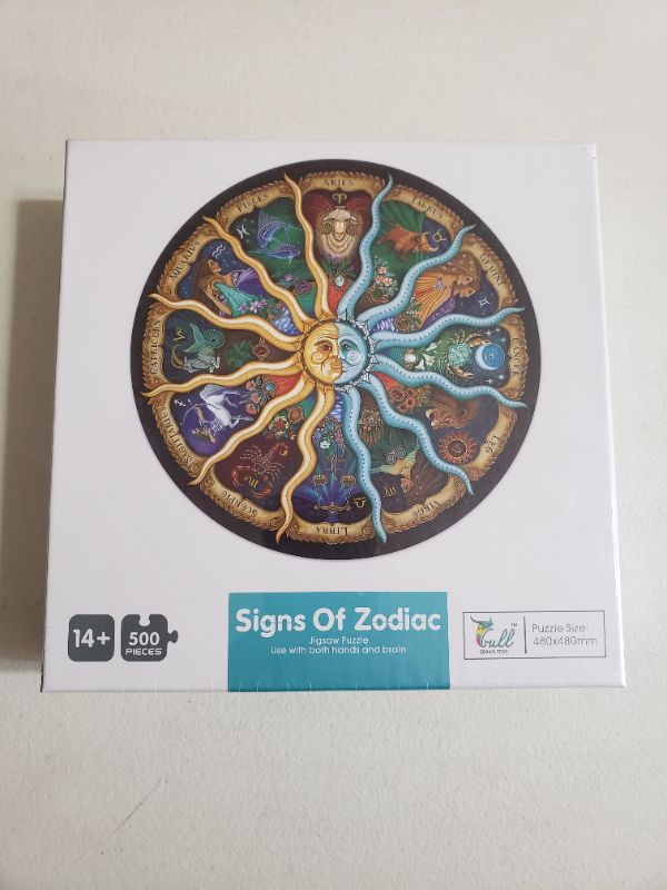 Photo 1 of SIGNS OF ZODIAC 500 PIECE PUZZLE KIT. AGES 14+