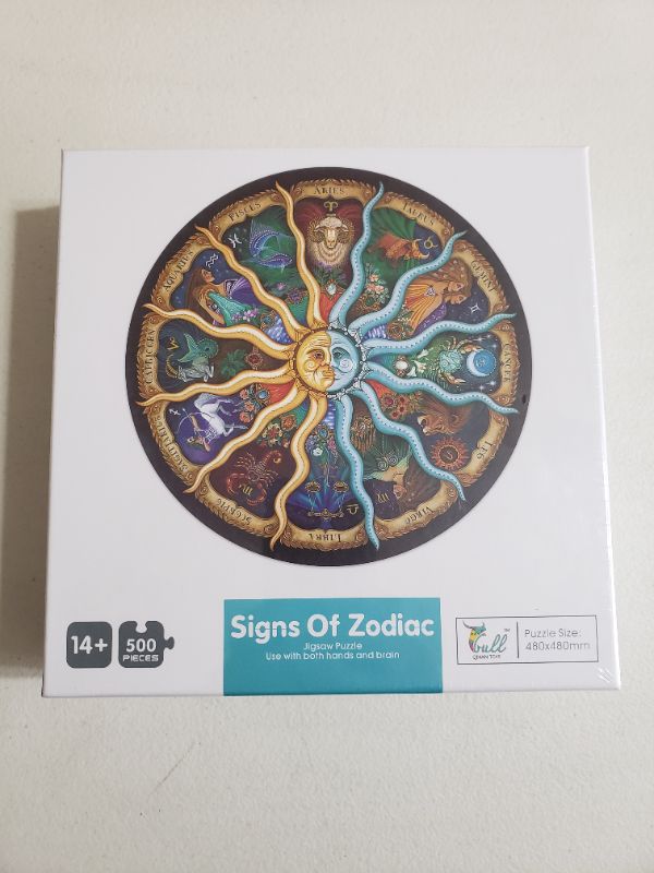 Photo 1 of SIGNS OF ZODIAC 500 PIECE PUZZLE KIT. AGES 14+