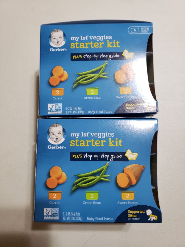 Photo 1 of GERBER MY FIRST VEGGIES STARTER KIT, PACK OF 2 BOXES. BEST BY DEC. 31 2021